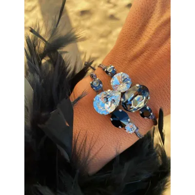 Black & White / Σετ Βραχιολιών με Κρύσταλλα Swarovski