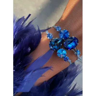 Royal Blue / Σετ Βραχιολιών με Κρύσταλλα Swarovski