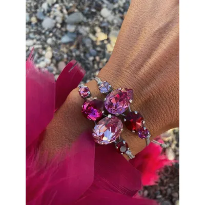 Bold Rose Crown - Σετ Βραχιολιών με Κρύσταλλα Swarovski