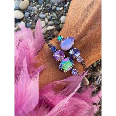 Lilac Mist / Σετ Βραχιολιών με Κρύσταλλα Swarovski
