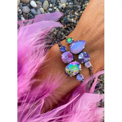 Lilac Mist / Σετ Βραχιολιών με Κρύσταλλα Swarovski