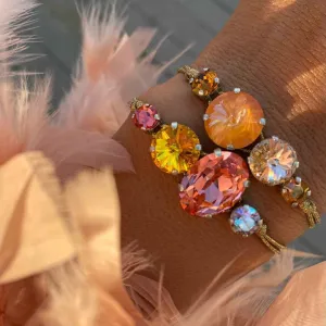 Coral Whisper - Σετ Βραχιολιών με Κρύσταλλα Swarovski