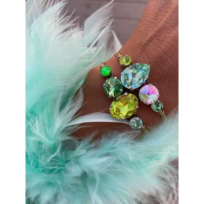 Lime Glow / Σετ Βραχιολιών με Κρύσταλλα Swarovski