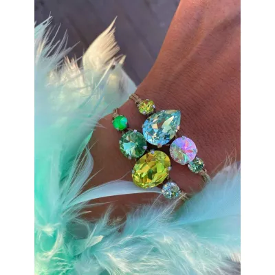 Lime Glow / Σετ Βραχιολιών με Κρύσταλλα Swarovski