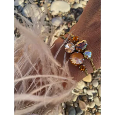Honey Sand / Σετ Βραχιολιών με Κρύσταλλα Swarovski