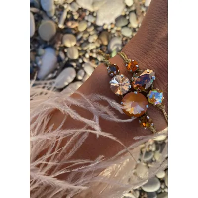 Honey Sand / Σετ Βραχιολιών με Κρύσταλλα Swarovski