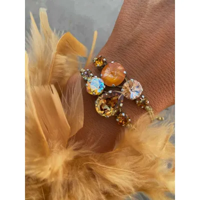 Soft Earth Elegance / Σετ Βραχιολιών με Κρύσταλλα Swarovski