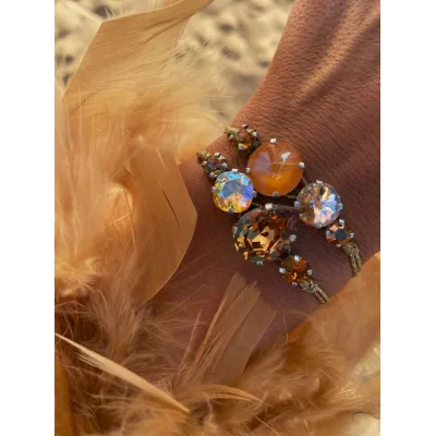 Soft Earth Elegance / Σετ Βραχιολιών με Κρύσταλλα Swarovski