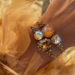 Soft Earth Elegance / Σετ Βραχιολιών με Κρύσταλλα Swarovski
