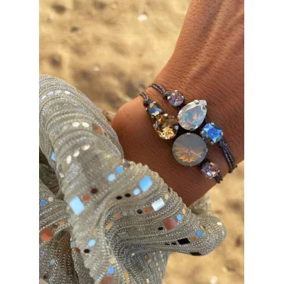 Starlight Silver Duo / Χειροποίητο Σετ Βραχιολιών με Κρύσταλλα Swarovski