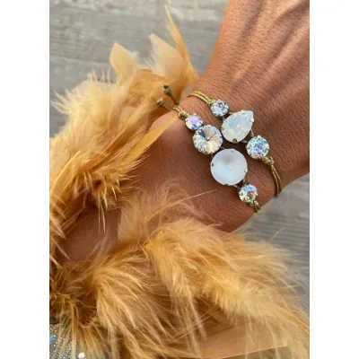 Milky Glow / Σετ Βραχιολιών με Κρύσταλλα Swarovski