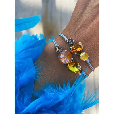 Golden Earth Duo / Σετ Βραχιολιών με Κρύσταλλα Swarovski