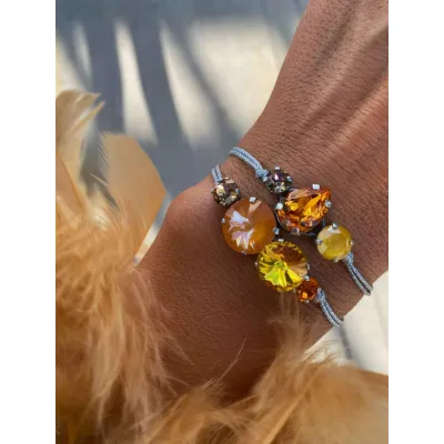 Golden Earth Duo / Σετ Βραχιολιών με Κρύσταλλα Swarovski