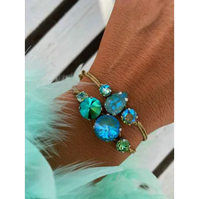 Deep Ocean Glow / Σετ Βραχιολιών με Κρύσταλλα Swarovski