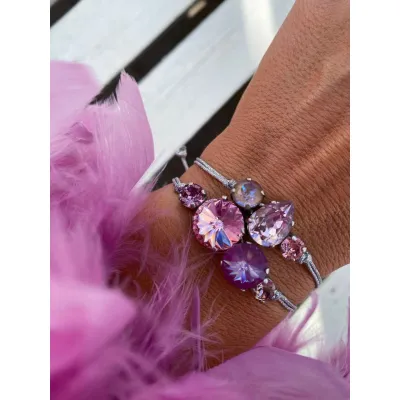 Blush Princess / Χειροποίητο Σετ Βραχιολιών με Κρύσταλλα Swarovski
