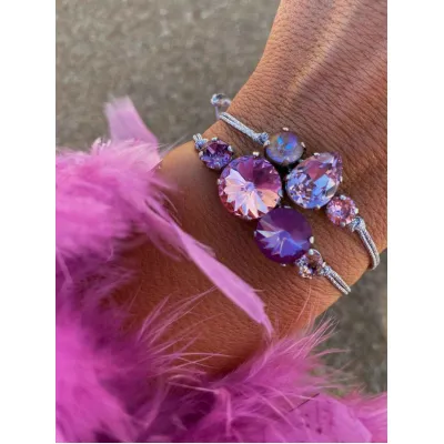 Blush Princess / Χειροποίητο Σετ Βραχιολιών με Κρύσταλλα Swarovski