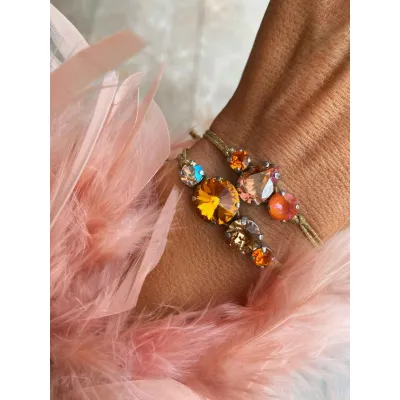 Bronze Aura / Σετ Βραχιολιών με Κρύσταλλα Swarovski