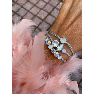 Moonluxe Band  / Σετ Βραχιολιών με Κρύσταλλα Swarovski White Combo