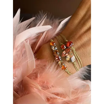 SunSet Nude / Σετ Βραχιολιών με Κρύσταλλα Swarovski 