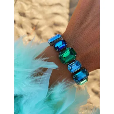 Imperial - Luxury Statement Βραχιόλι με Μεγάλα Κρύσταλλα Swarovski 