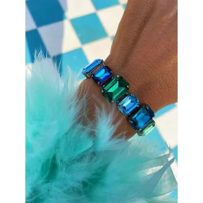 Imperial - Luxury Statement Βραχιόλι με Μεγάλα Κρύσταλλα Swarovski 