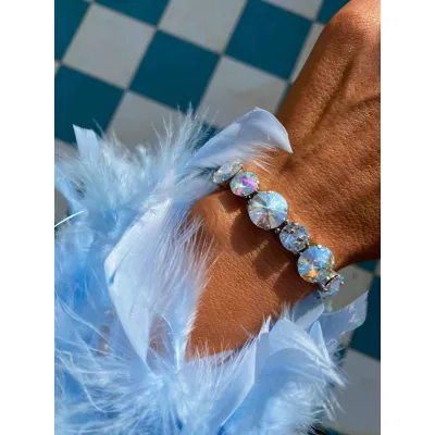 Royal Spark - Luxury Statement Βραχιόλι με Μεγάλα Κρύσταλλα Swarovski 