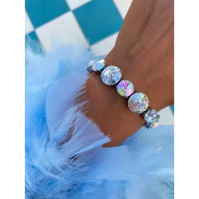 Royal Spark - Luxury Statement Βραχιόλι με Μεγάλα Κρύσταλλα Swarovski 