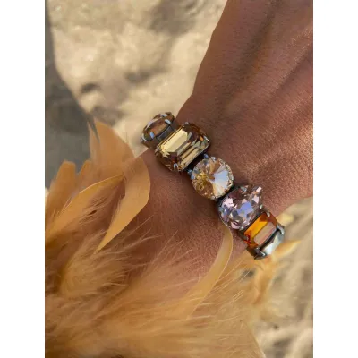 Celestia - Statement Βραχιόλι με Μεγάλα Κρύσταλλα Swarovski 