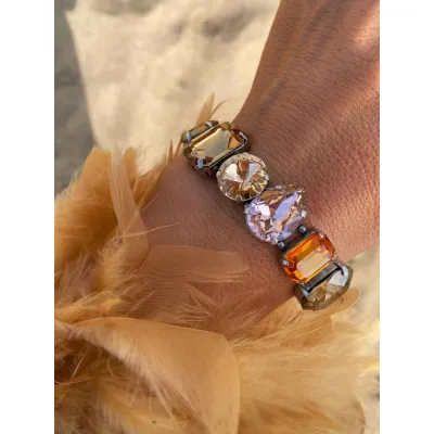 Celestia - Statement Βραχιόλι με Μεγάλα Κρύσταλλα Swarovski 