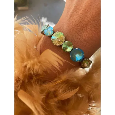 Icon - Luxury Statement Βραχιόλι με Μεγάλα Κρύσταλλα Swarovski 