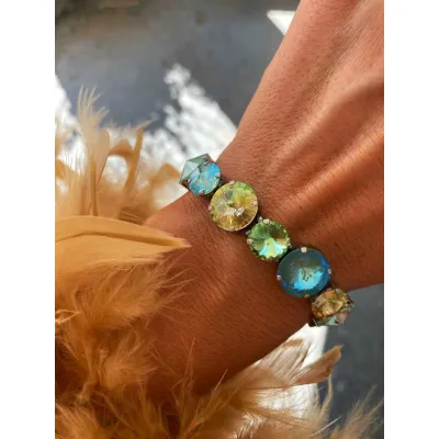 Icon - Luxury Statement Βραχιόλι με Μεγάλα Κρύσταλλα Swarovski 