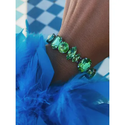 Green Goddess Riviera - Luxury Βραχιόλι με Κρύσταλλα Swarovski 
