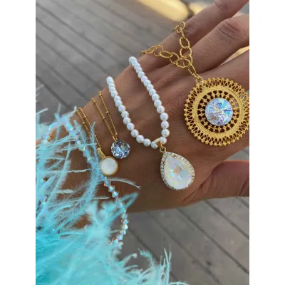 Amaryllis Mini - Κολιέ με Μενταγιόν Swarovski Crystal