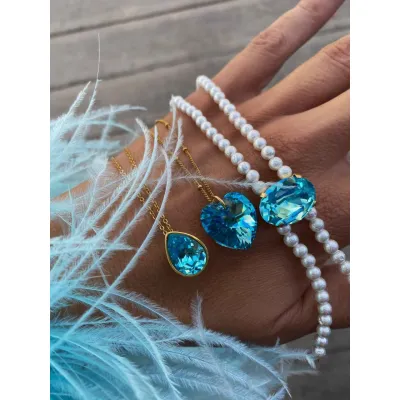 Heart Pendant / Light Turquoise